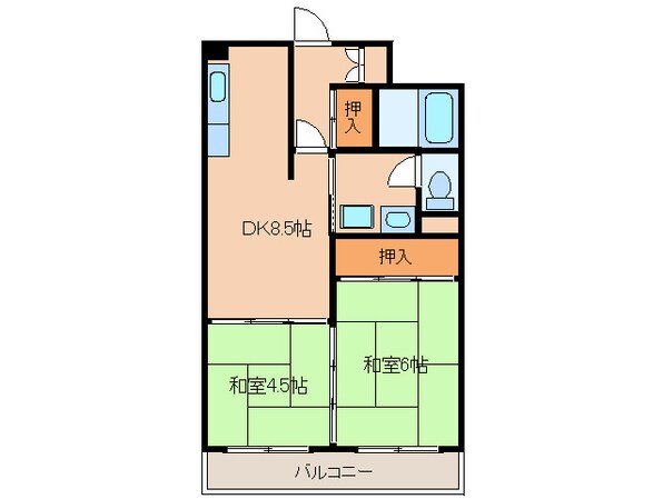 山晃ハイツの物件間取画像